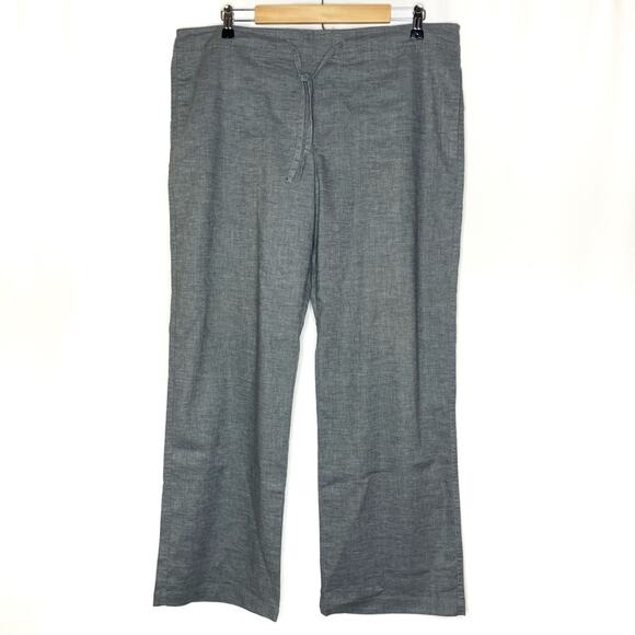 Prana Breathe Pants Gray Straight Leg Hemp Recycled Polyester Blend Large - Picture 1 of 6
